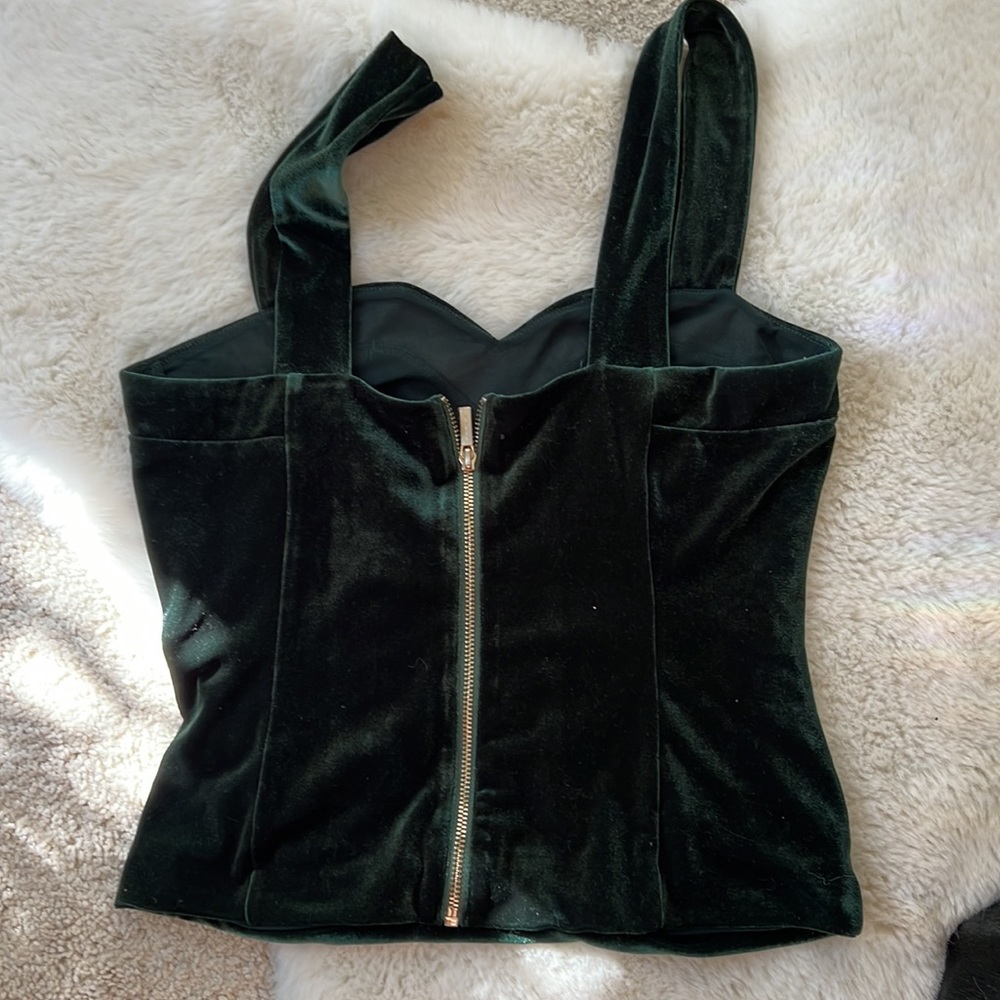 Armani exchange velvet zip up